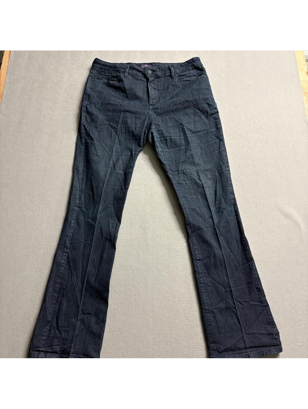 NYDJ Billie Bootcut Jeans Womens 14 Dark Wash Blue Lift Tuck Denim
